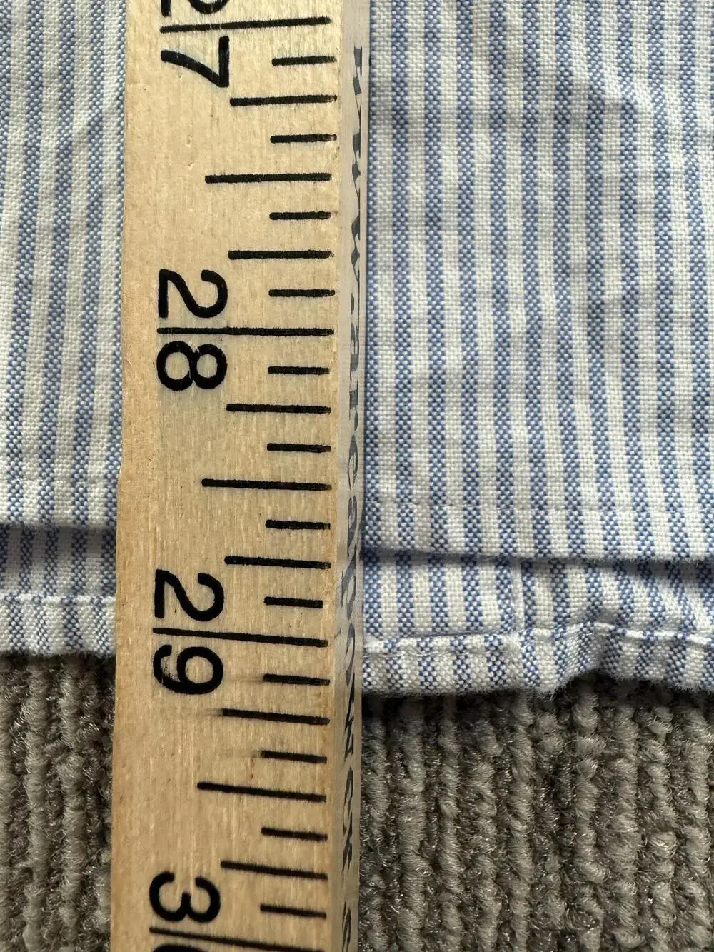 Charles Tyrwhitt Shirt Mens Large Blue Striped Slim Fit Band Collar Long Sleeve